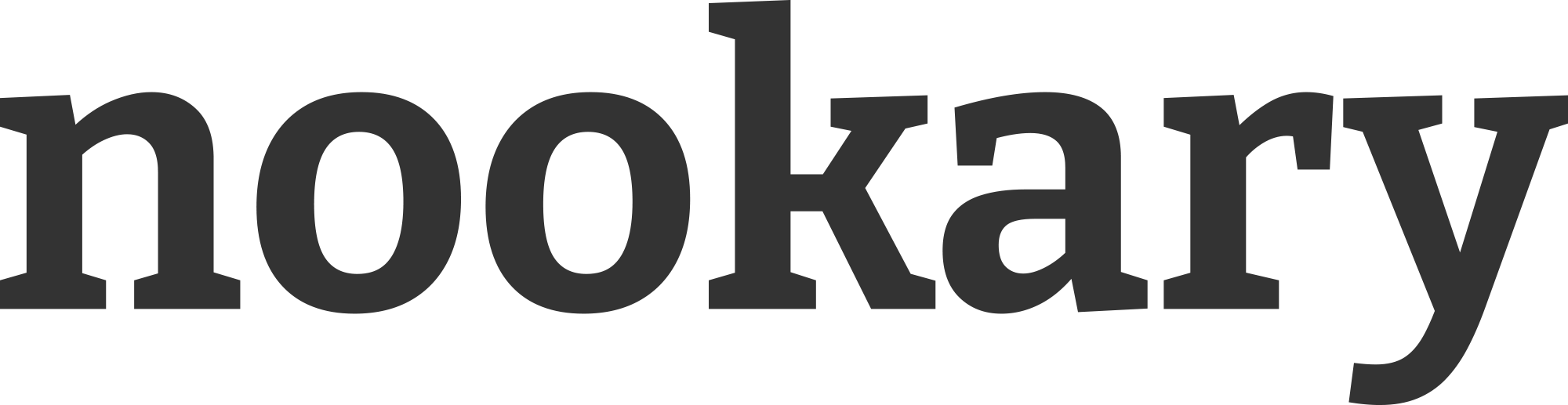 nookary logo black with white background